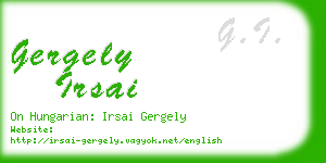 gergely irsai business card